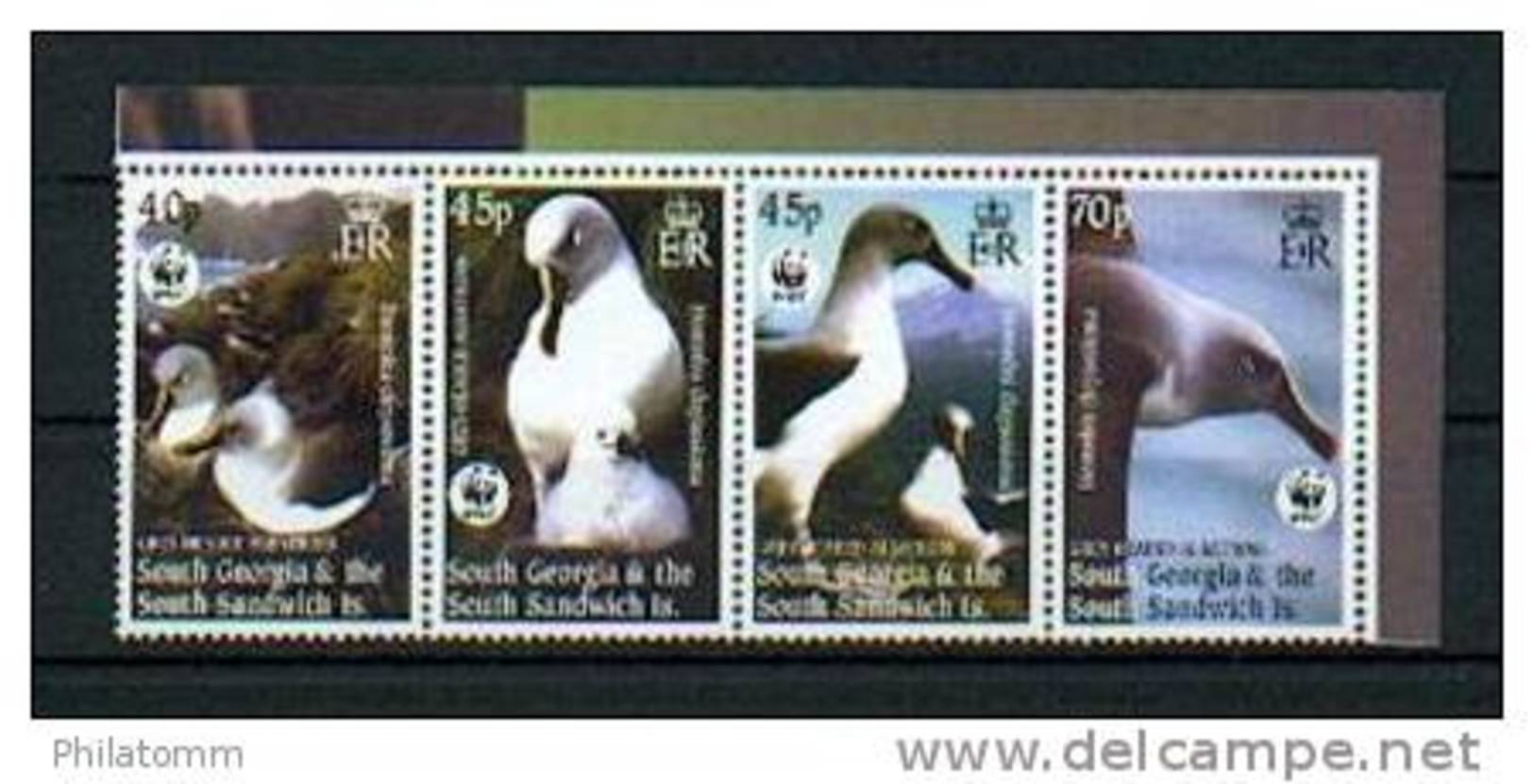 WWF - Süd- Georgien - Mi.Nr. 357 / 360 - "Albatros" ** / MNH - Unused Stamps