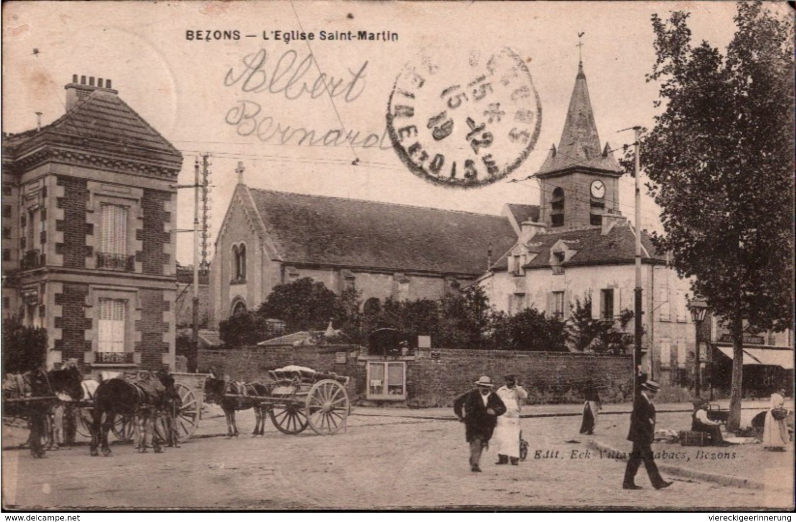 ! [95] Bezons , 1919 L Eglise Saint Martin, Frankreich - Bezons