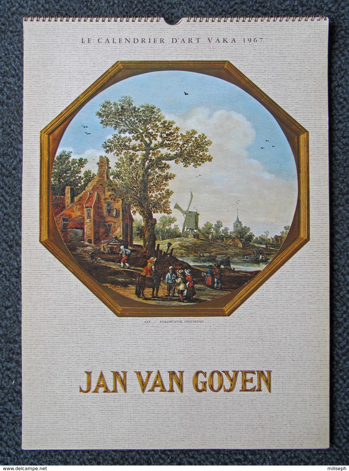 Calendrier D' ART VAKA ( Amsterdam ) 1967 - Peintre JAN VAN GOYEN -      (4387) - Grand Format : 1961-70