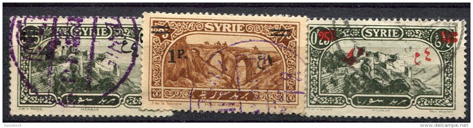 Syrie                  180 - 190 - 199  Oblitérés - Used Stamps