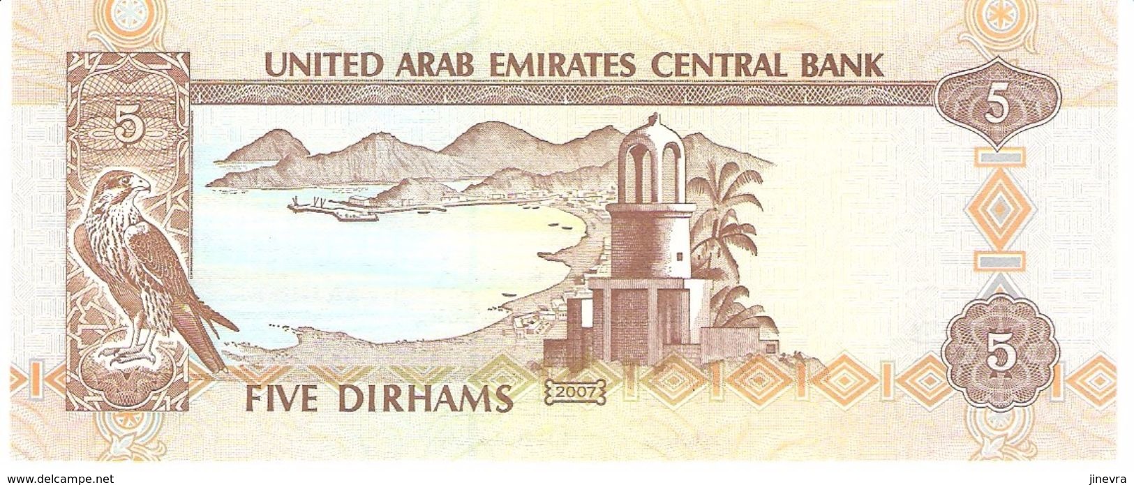 UNITED ARAB EMIRATES 5 DIRHAMS 2007 PICK 26b UNC - Emirats Arabes Unis