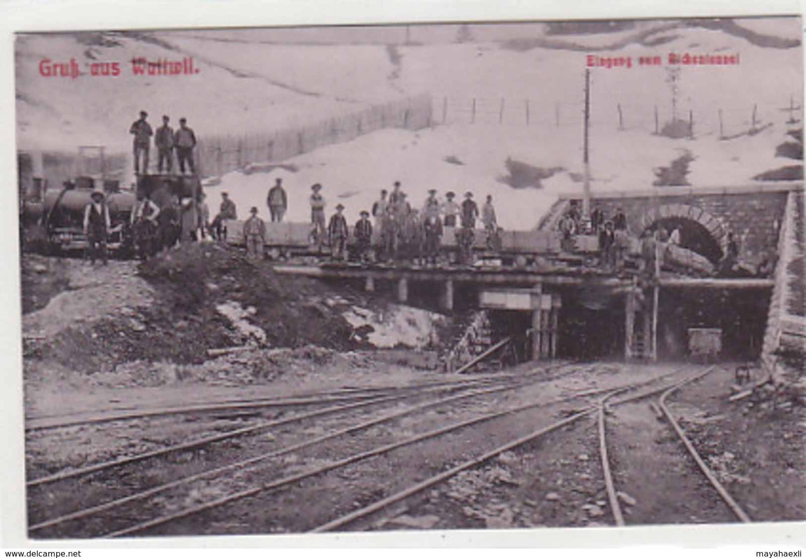 Gruss Aus Wattwil - Eingang Zum Rickentunnel (im Bau) - 1906      (70809) - Wattwil