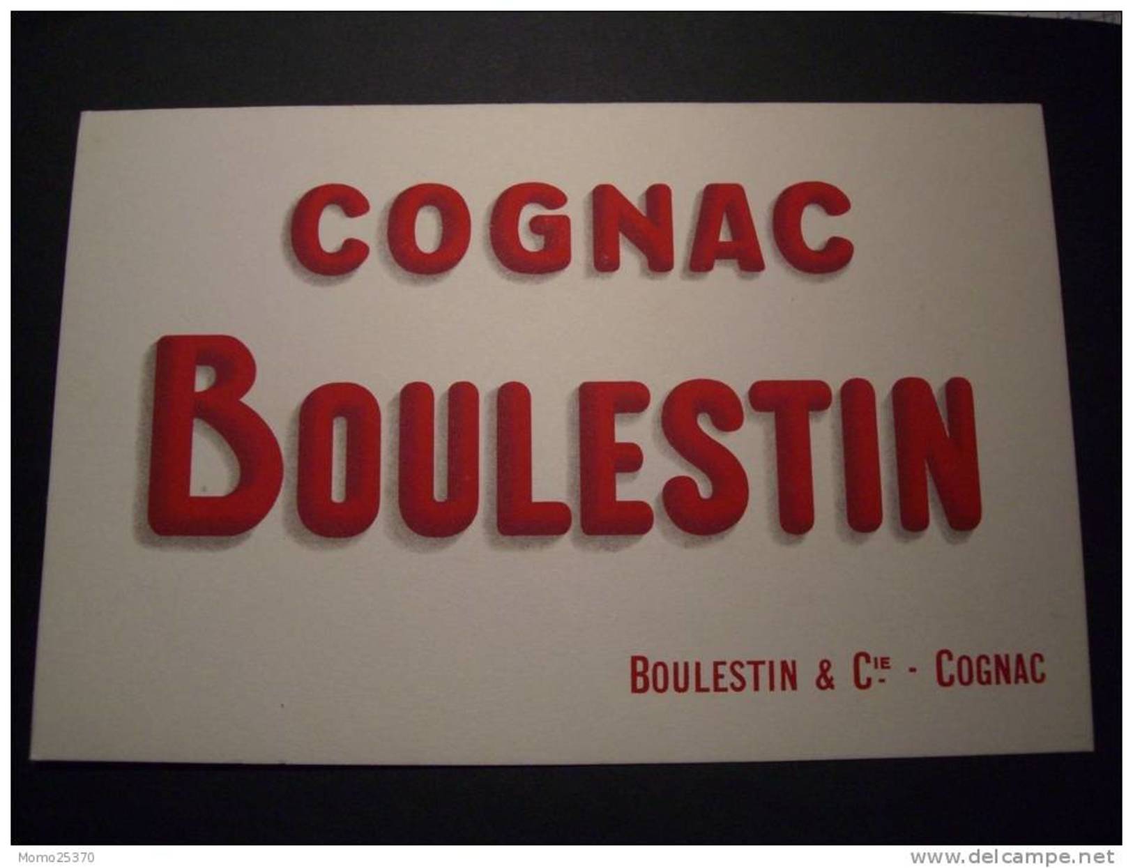 COGNAC BOULESTIN  BUVARD 1940' - BOULESTIN &Cie COGNAC  FRANCE - Liqueur & Bière