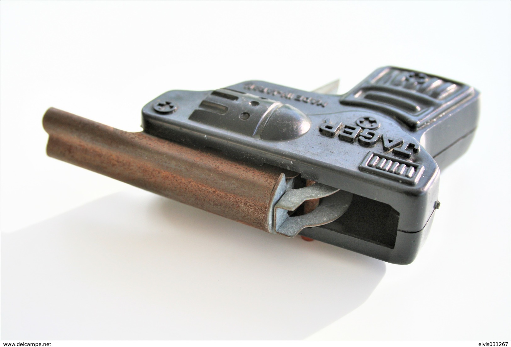 Vintage TOY GUN : JAGER Made In JAPAN - L=9cm - 1939 - Keywords : Cap Gun - Cork Gun - Rifle - Revolver - Pistol - Tin - Armes Neutralisées