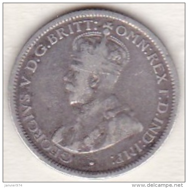 Australie ,6 Pence 1919 M (Melbourne)  , George V , En Argent - Sixpence