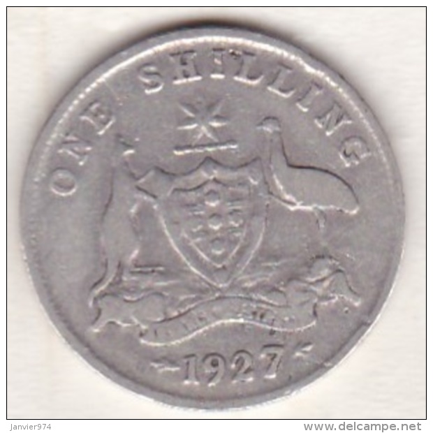 Australie , 1 Shilling 1927 (Melbourne) , George VI, En Argent - Shilling