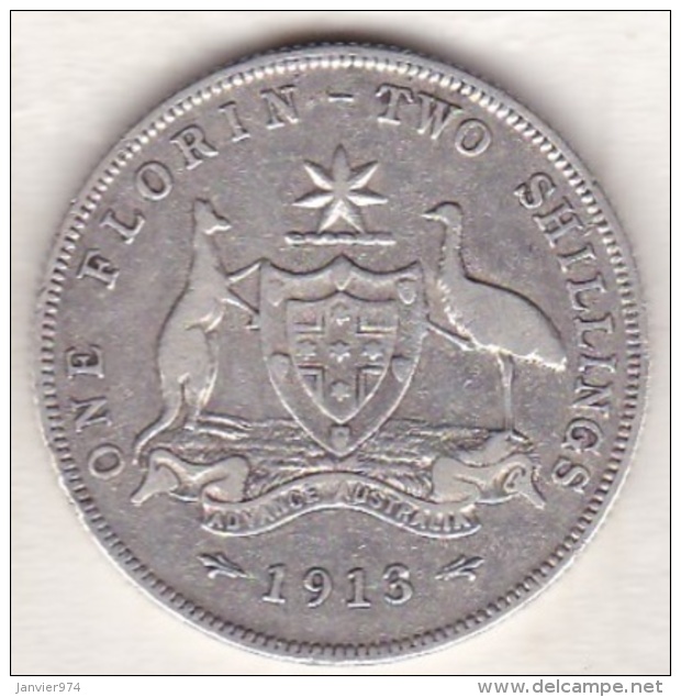 Australie , 1 Florin 1913  L (LONDRES) , George VI, En Argent - Florin