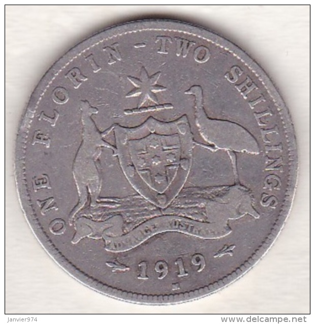 Australie , 1 Florin 1919 M (Melbourne),  George VI, En Argent - Florin