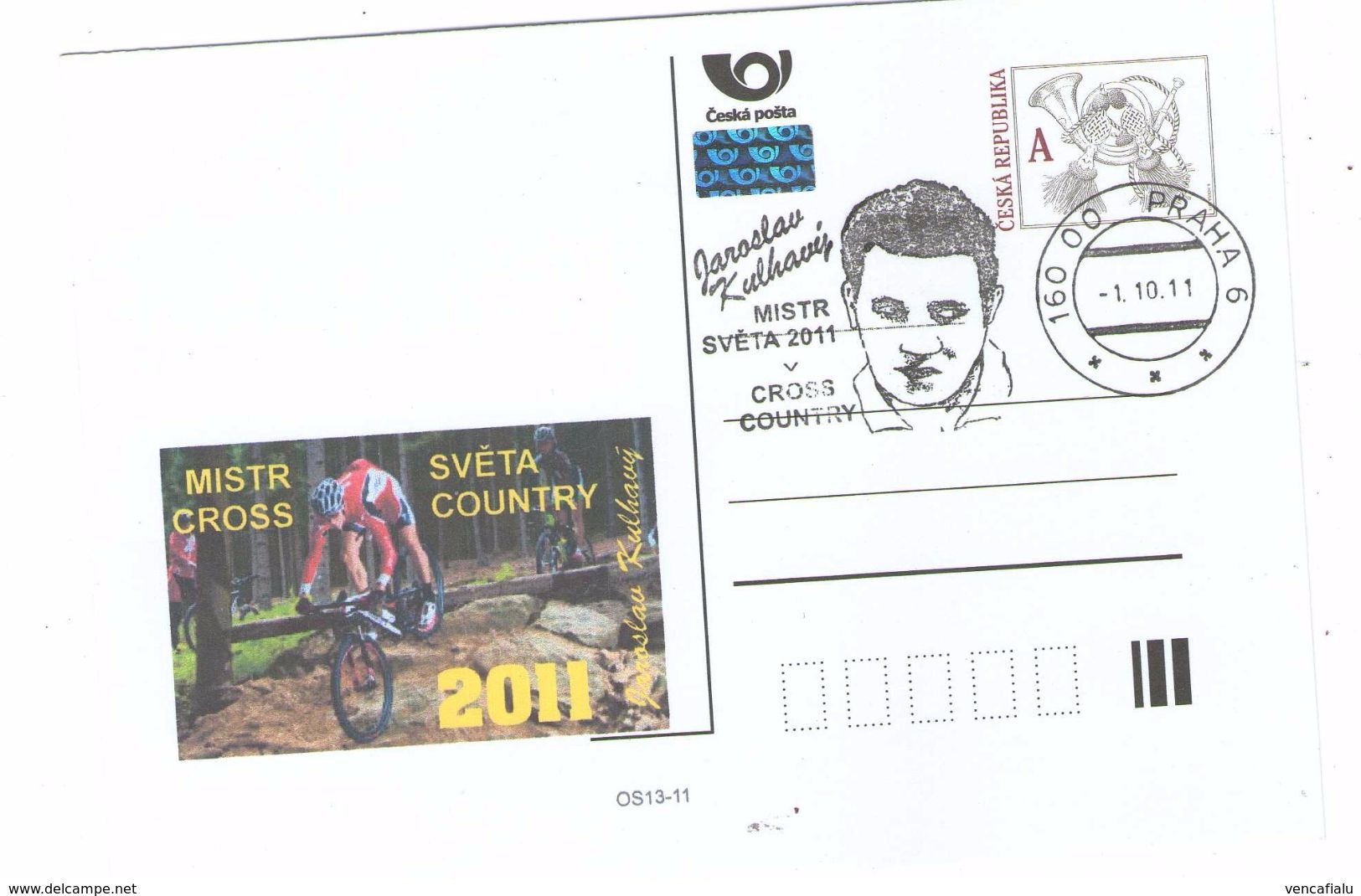 Czech Republic 2011 - J.Kulhavy, Worldchampion In Cross Country, Special Stationery And Cancellation - BMX