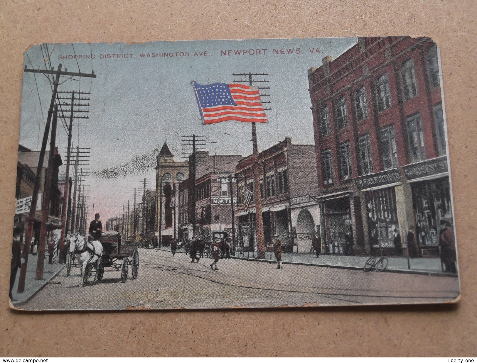 SHOPPING DISTRICT Washington Ave ( N° 605 ) Anno 1910 ( Details : Zie Foto´s ) !! - Newport News