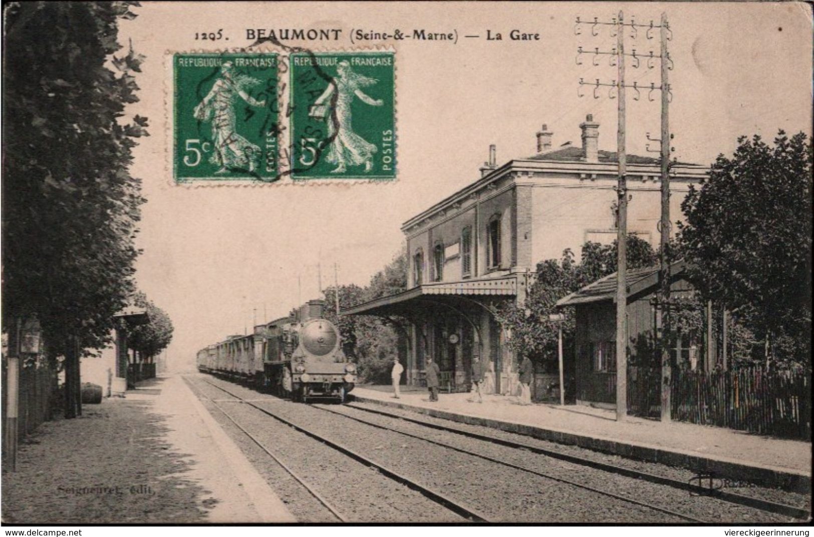 ! [77] Seine Et Marne, Beaumont La Gare, Chemin De Fer, Eisenbahn, Bahnhof, Railway, France, Dampflok - Bahnhöfe Mit Zügen