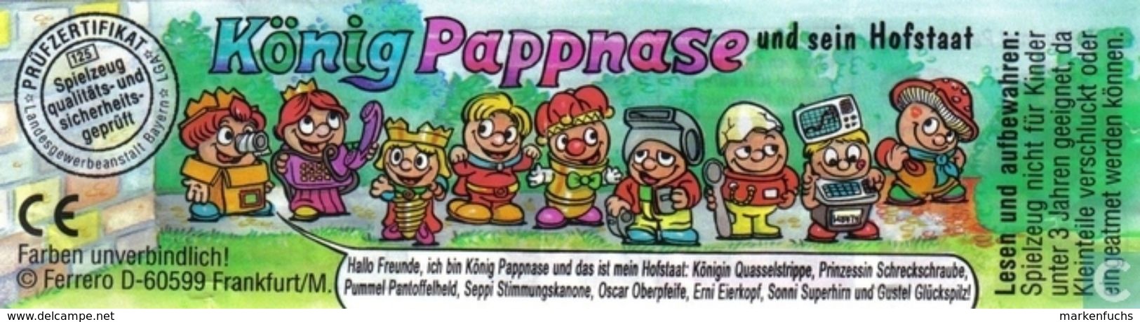 König Pappnase 1999 / König + BPZ - Maxi (Kinder-)