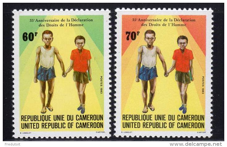 CAMEROUN - 1983 - N°730/1 ** Droits De L'homme - Camerun (1960-...)