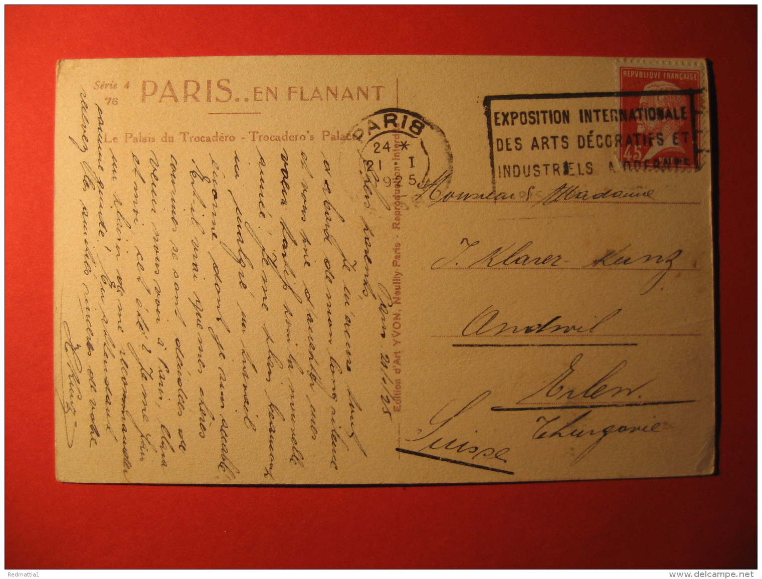 CPA  PARIS -  LE PALAIS DU TROCADERO    CIRCULE' Oblitération  - C-  898 - Other & Unclassified