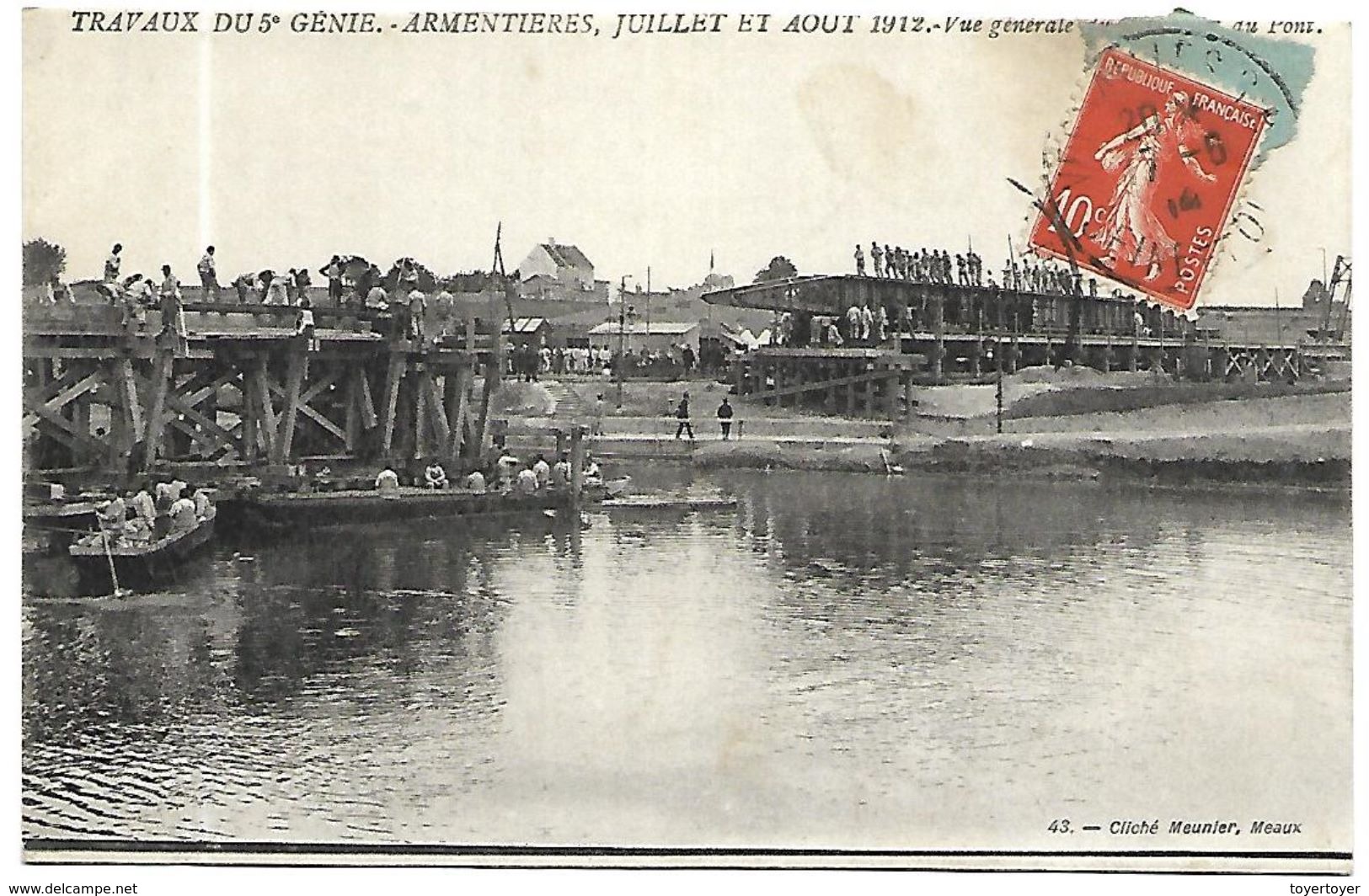 CP 459  CPA D'Armentière (59) Travaux Du 5ème Génie En 1912 - Armentieres