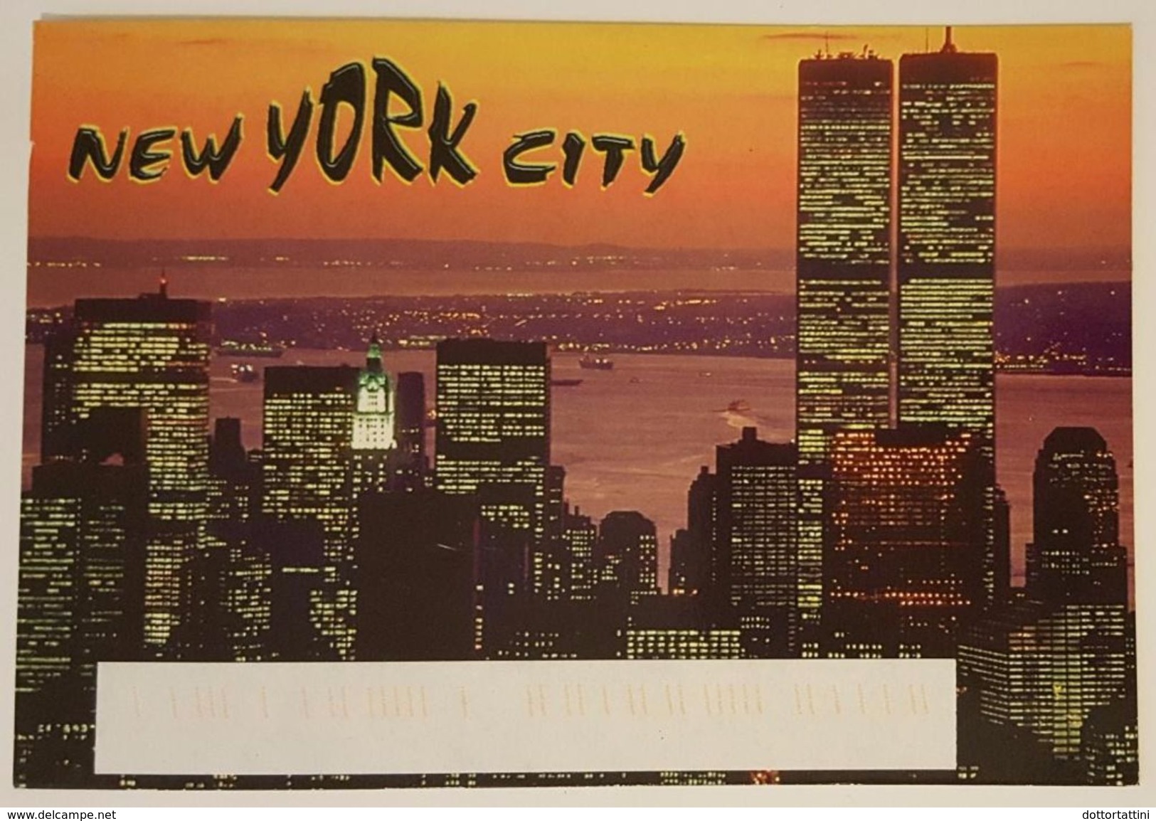 NEW YORK CITY - Sunset - Twin Towers - Skyscrapers - Billy Mitchell Stamp 1990 - Manhattan