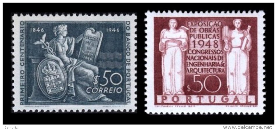 PORTUGAL, AF 672, 695: Yv 683, 706, * MLH, F/VF - Neufs