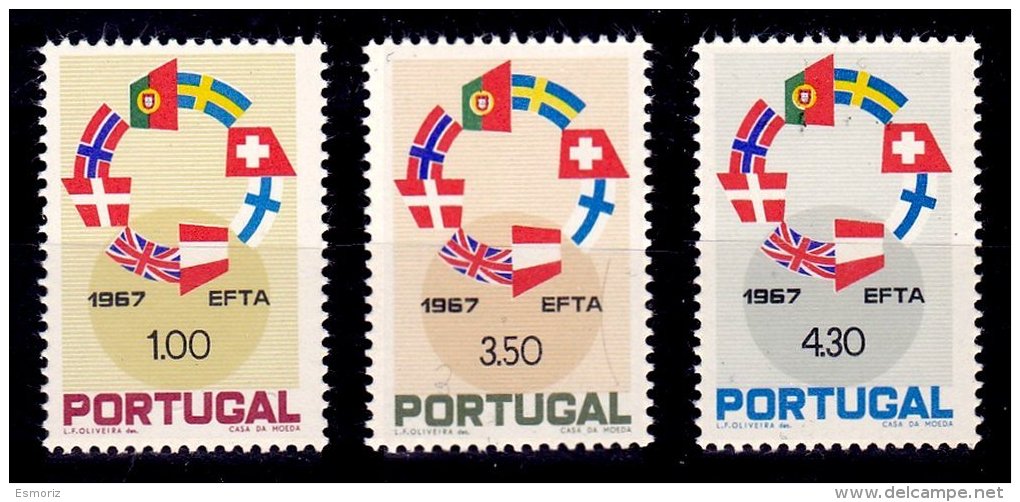 PORTUGAL, AF 1014/16, Yv 1024/26, * MLH, F/VF, Cat. &euro; 9,50 - Ungebraucht