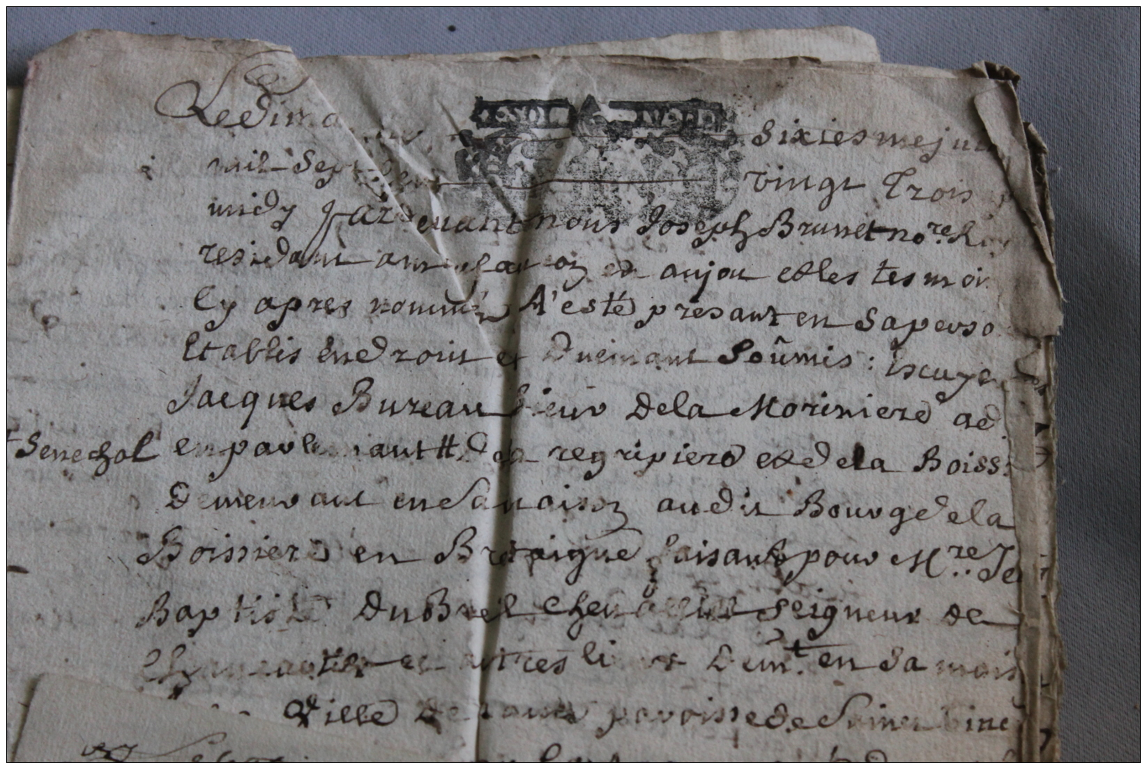 Lot De Documents Reliés  Sur Montigné XVIIIème Siècle - Historische Documenten