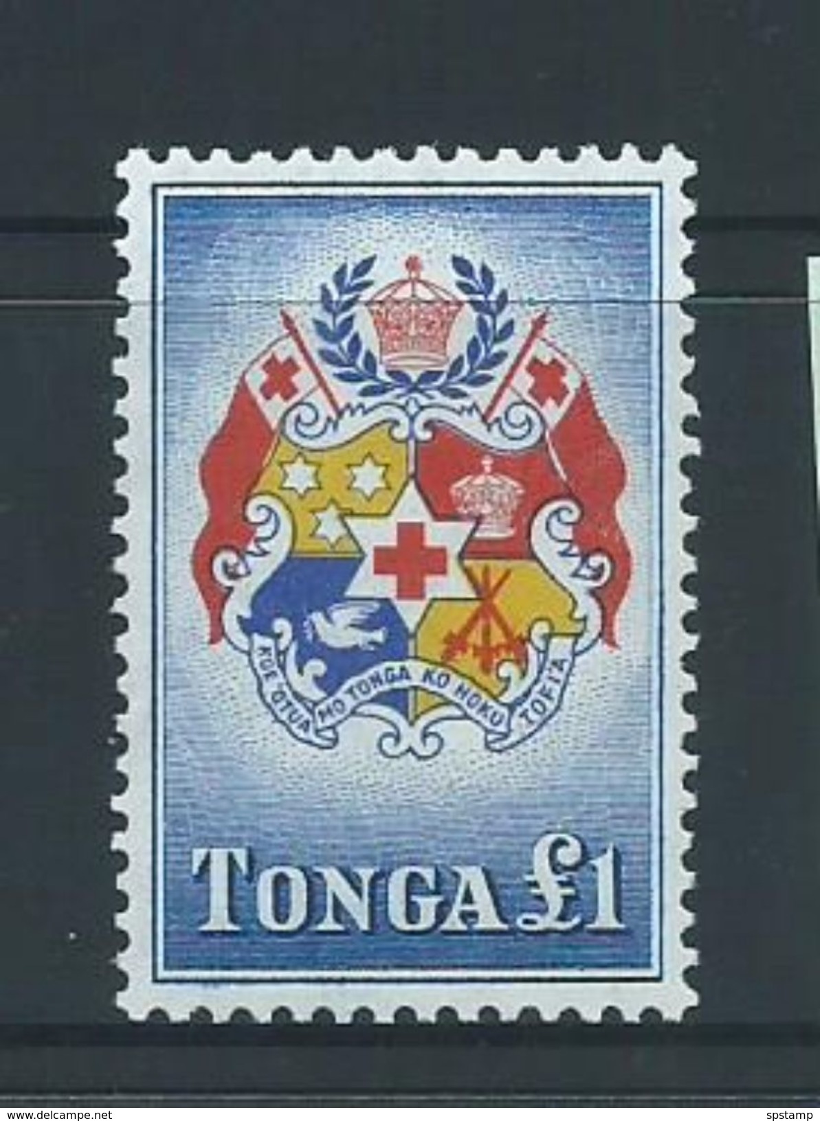 Tonga 1953 1 Pound Coat Of Arms Definitive MNH Some Natural Vertical Gum Roll - Tonga (...-1970)