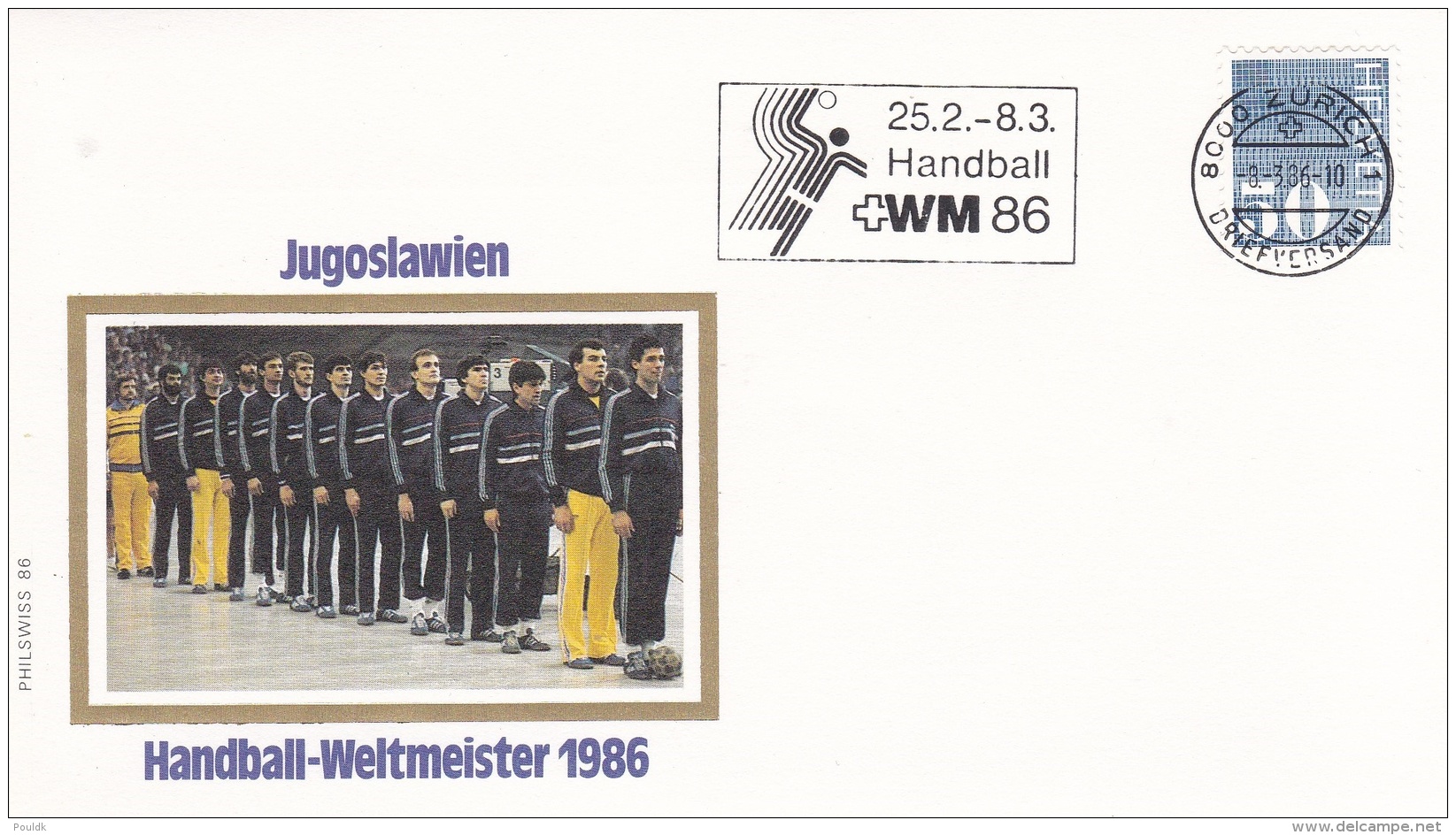 Switzerland Cover 1986 Handball World Championship - Zürich Yugoslavia Winners  (SKO15-17) - Handball