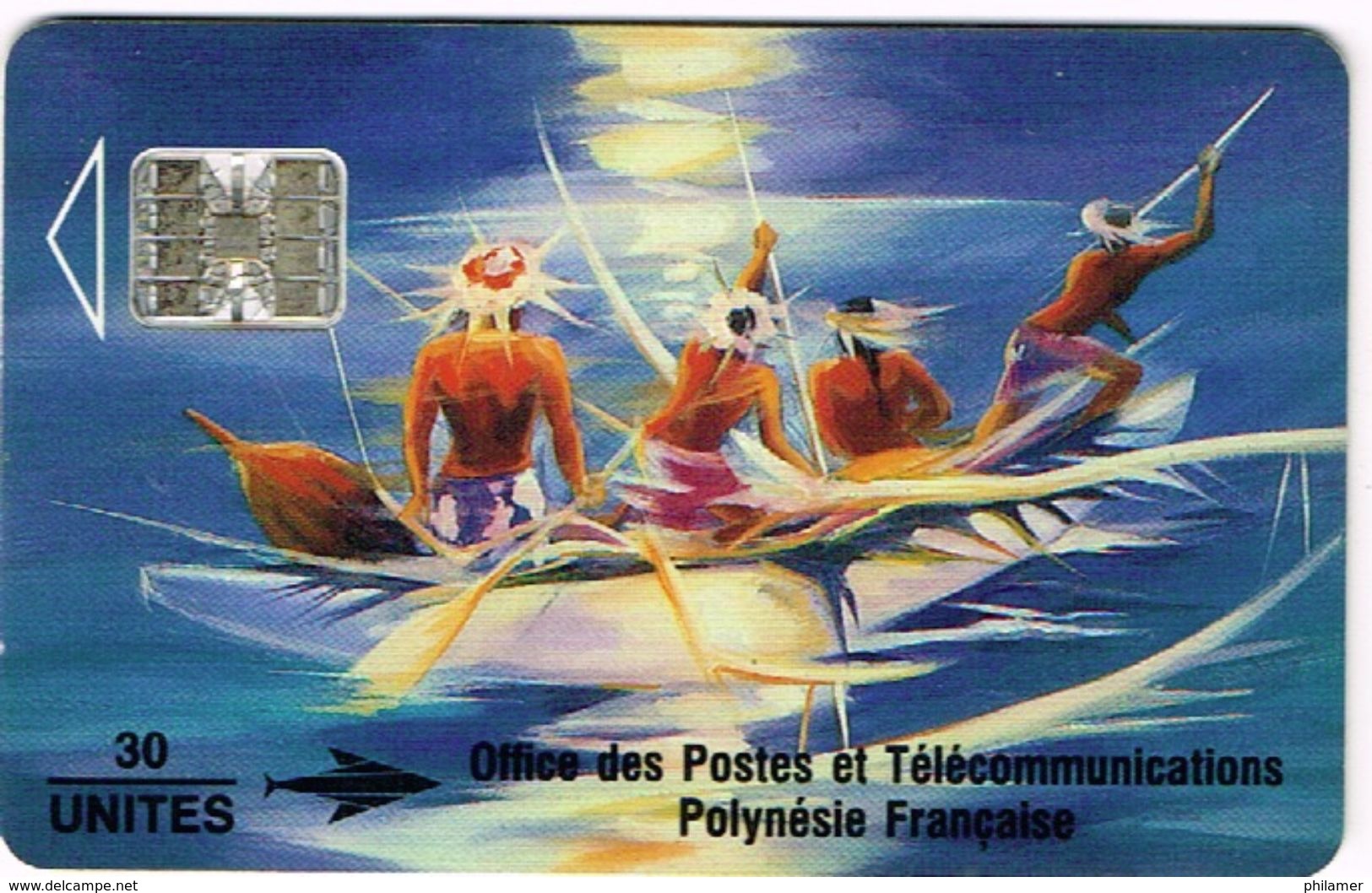 Polynese Francaise Telecarte Phonecard Publique PF12B Soleil Levant Peinture Kienlen 1993 Ut. BE - French Polynesia