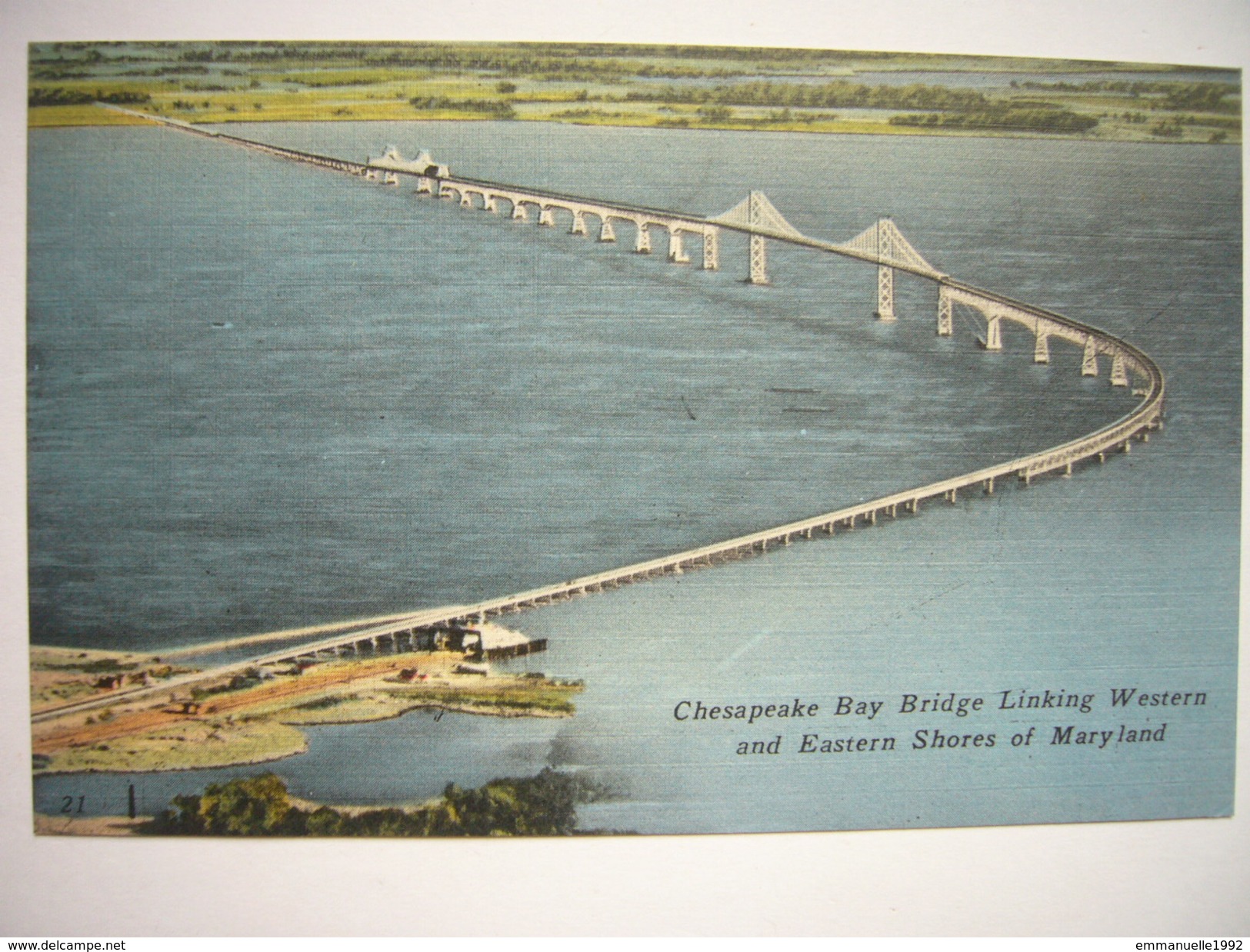 CPA USA - Etats-Unis D'Amérique - Delaware - Wilmington - Chesapeake Bay Bridge - Maryland - Colorisée - - Wilmington