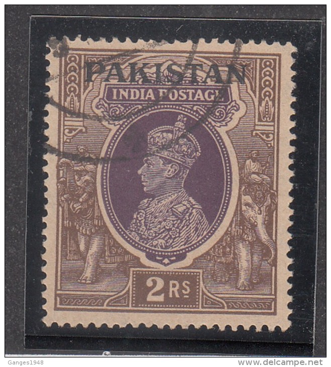 Pakistan  KG VI  2R  Missing Pearl Variety  Type II  Used  D&amp;I  15c  #  00929   Sd  Inde  Indien - Pakistan