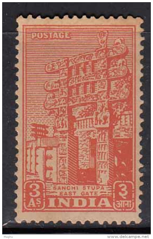 3as Archaeological Series MH 1949, Sanchi Stupa, Buddhism, India, Archaeology, Architecture, Monument, As Scan - Unused Stamps