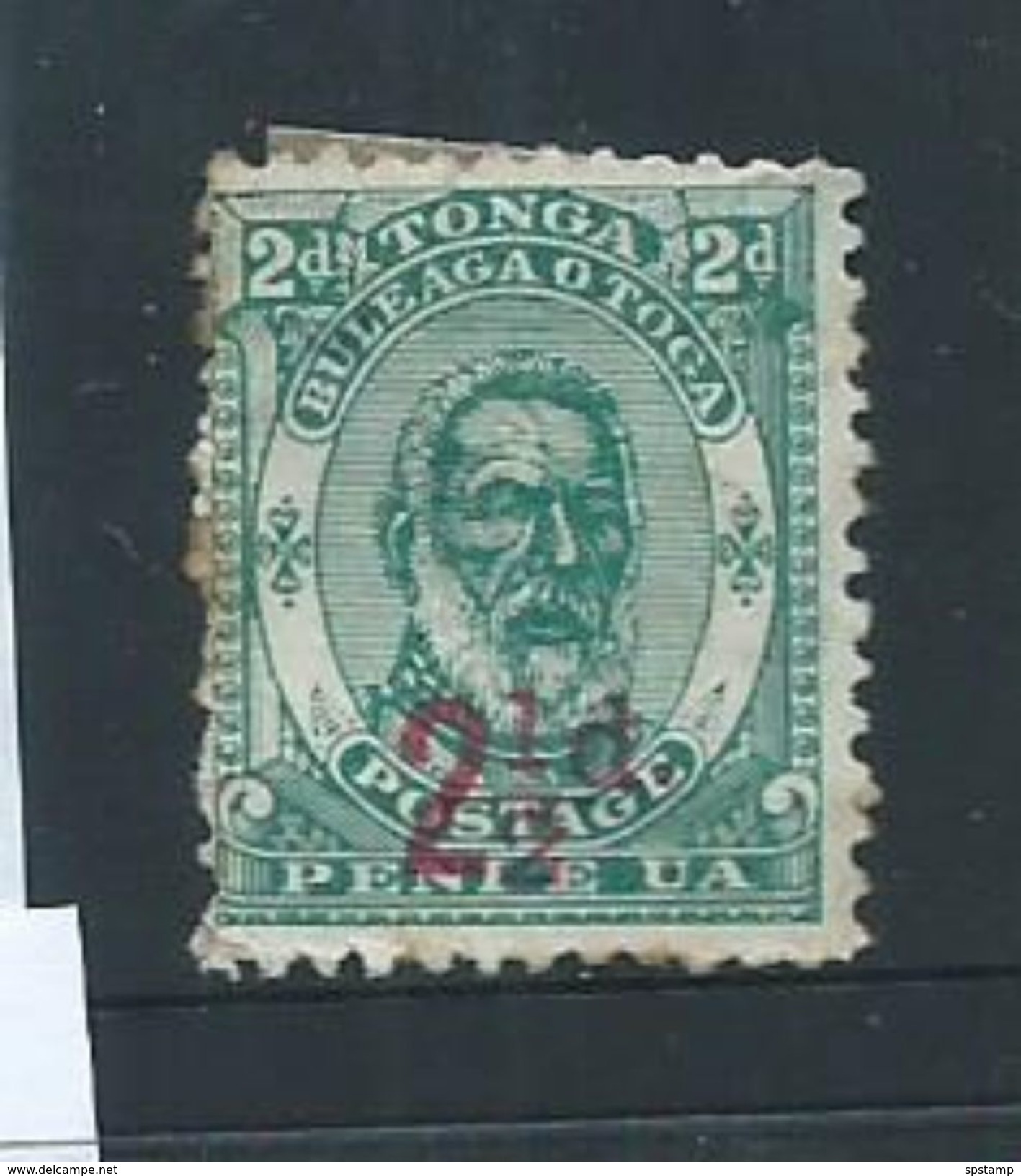 Tonga 1893 2 & 1/2d On 2d George I Surcharge Mint , Condition Issues - Tonga (...-1970)