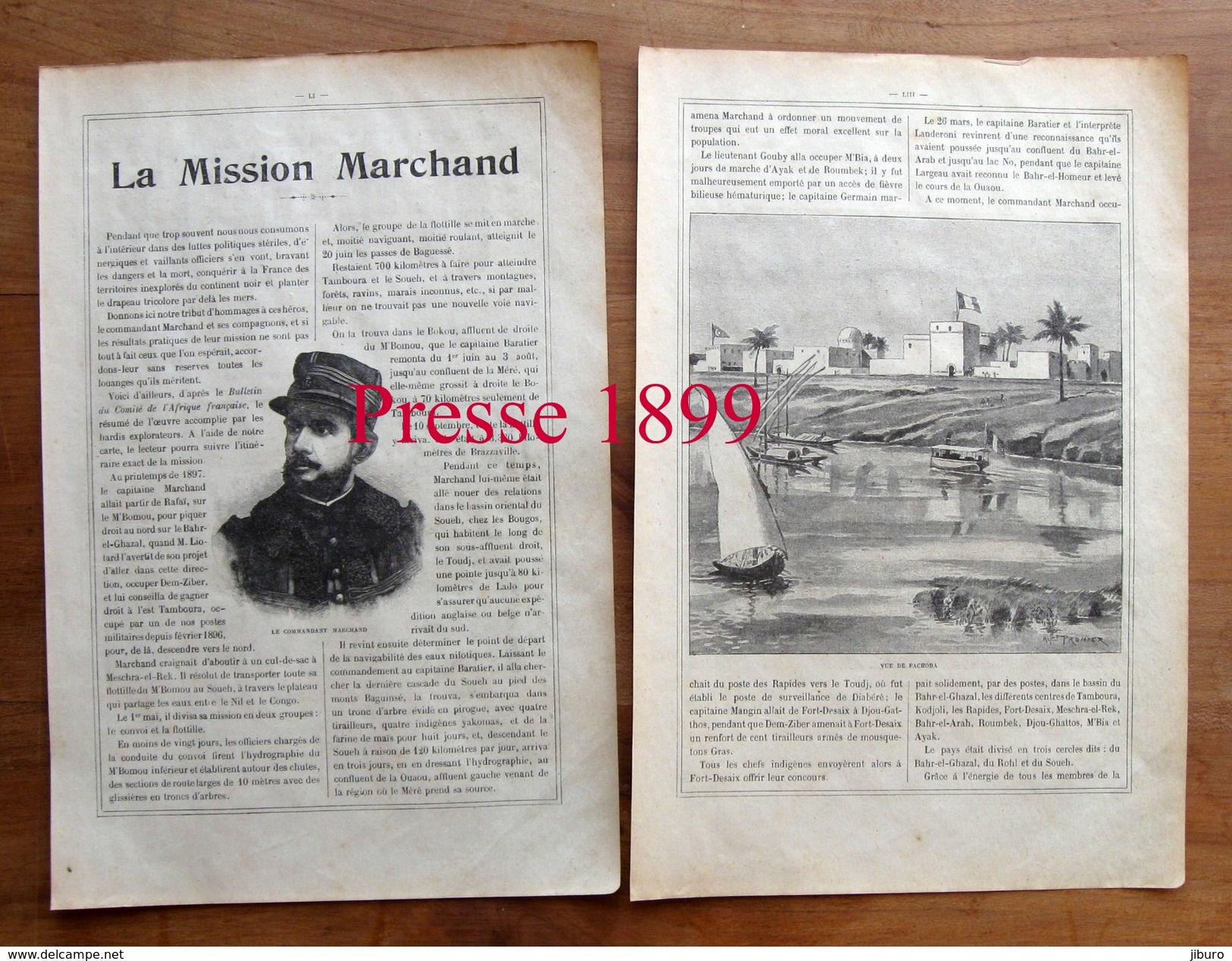 2 Scans Presse 1899 - La Mission Marchand - Expédition Afrique Fachoda Kitchener   211CH1 - Unclassified