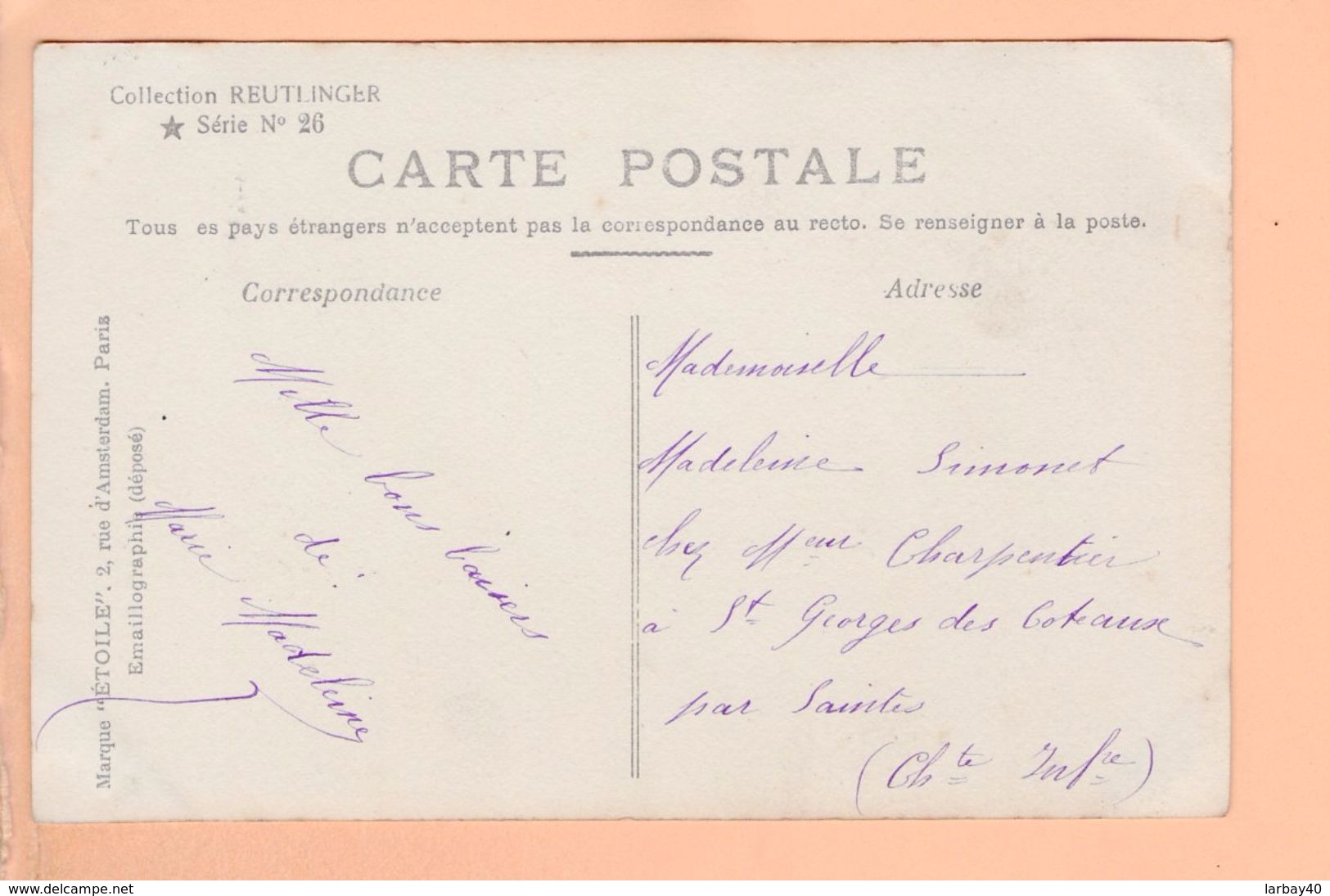 Cpa Cartes Postales Ancienne - Femme - Artiste - Reutlinger Paris - Leonore Harris - Artisti