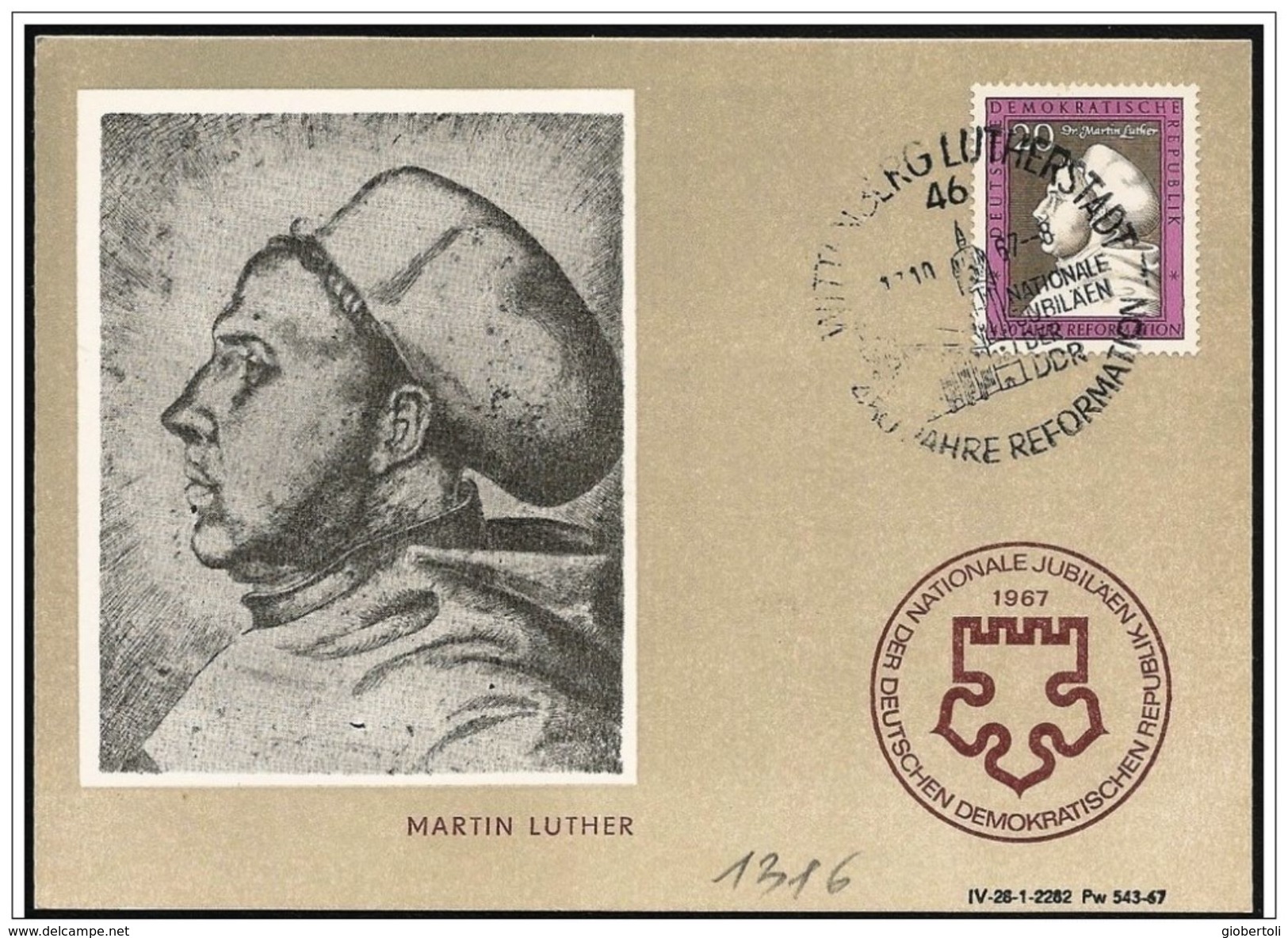 DDR: Maximum, Martin Lutero, Martin Luther, Riformatore, Réformateur, Reformer - Teologi