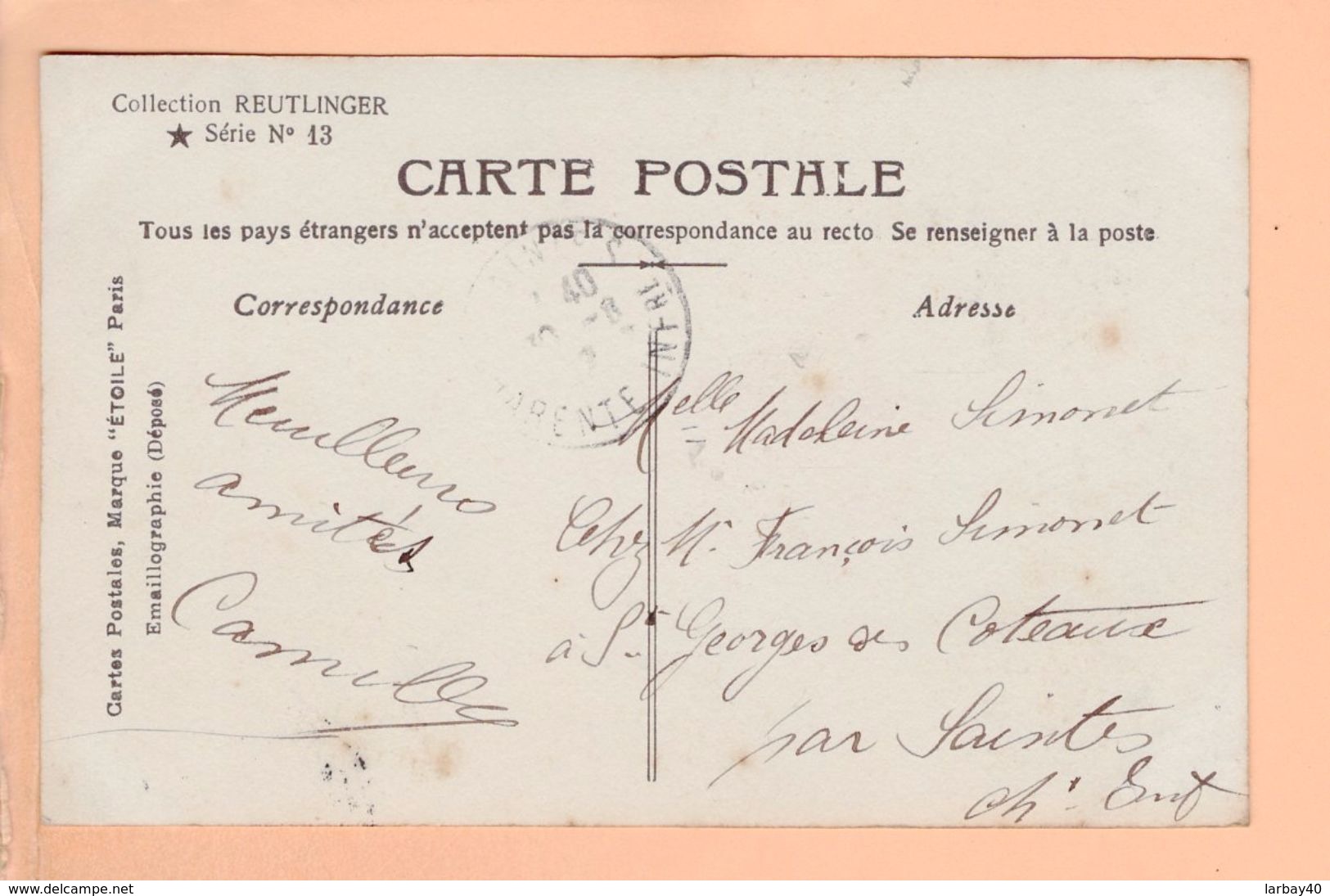 Cpa Cartes Postales Ancienne - Femme - Artiste - Reutlinger Paris - Jenny Morgan - Artistes