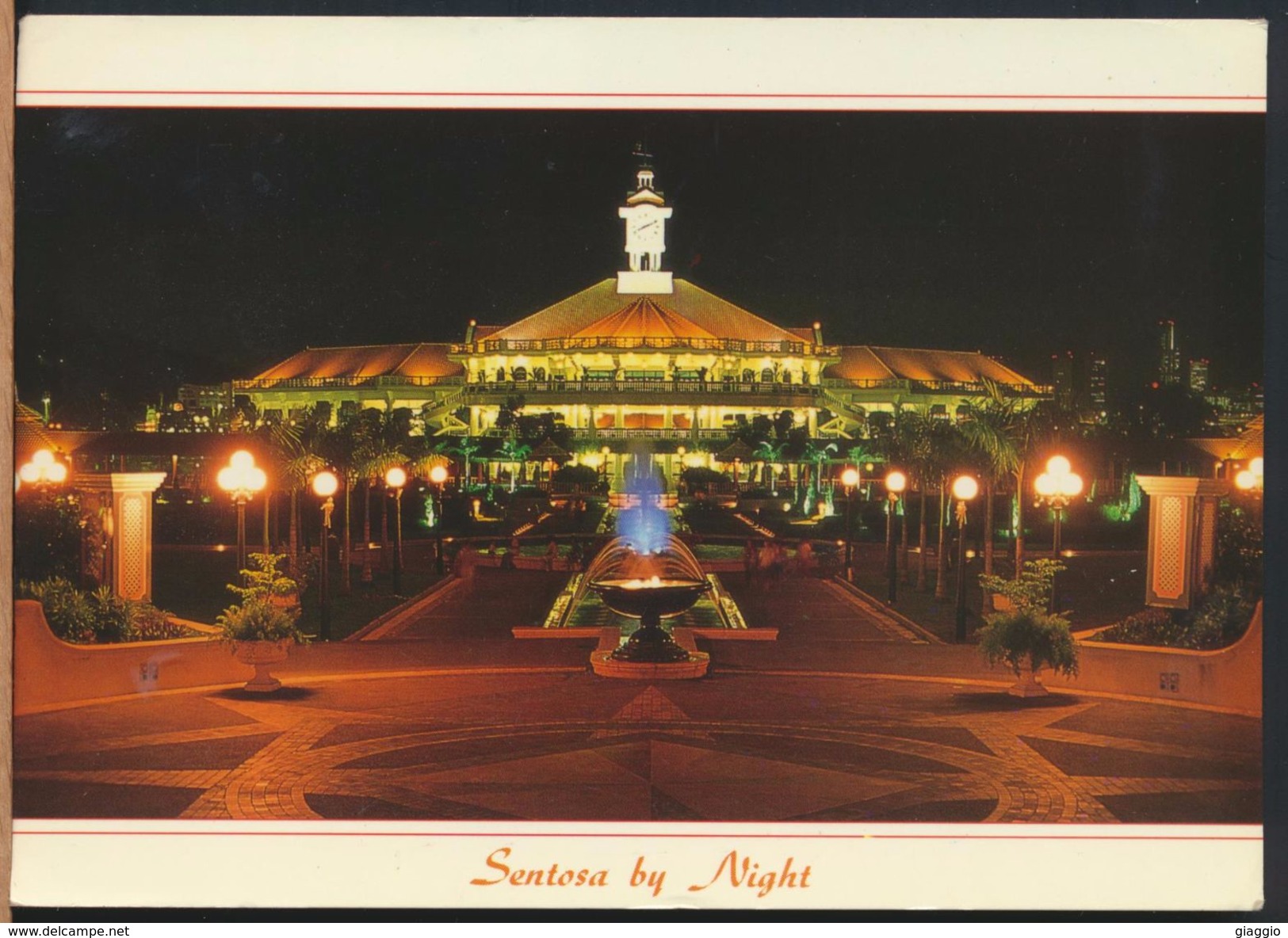 °°° 6732 - SINGAPORE - SENTOSA BY NIGHT - With Stamps °°° - Singapore