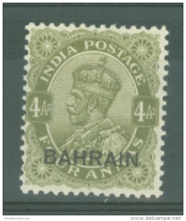 Bahrain: 1934/37   KGV 'Bahrain' OVPT     SG19     4a  [Inscr. 'India Postage']   MH - Bahrain (...-1965)