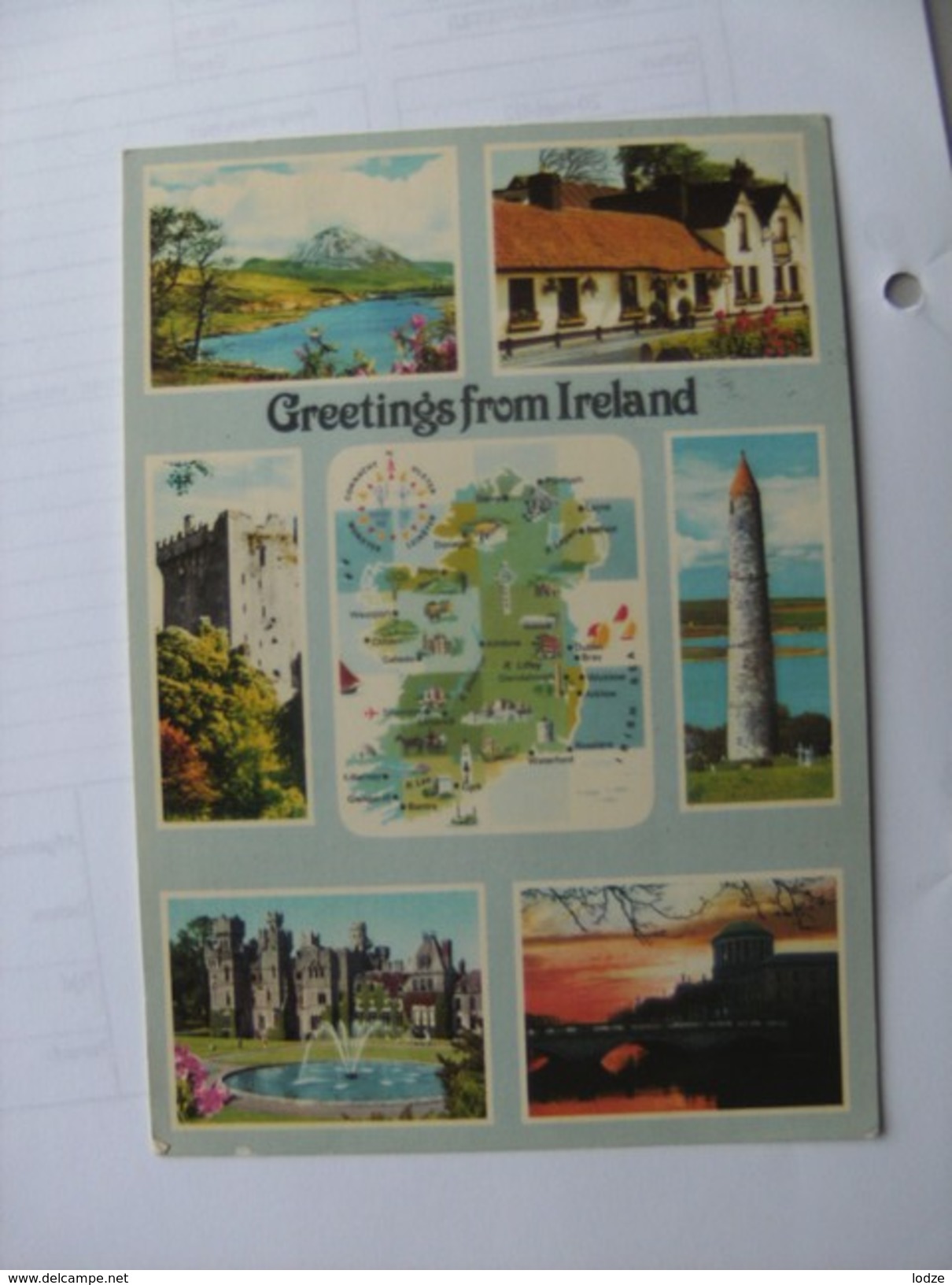 Ierland Ireland Greetings With Map And Other Nice Views - Andere & Zonder Classificatie