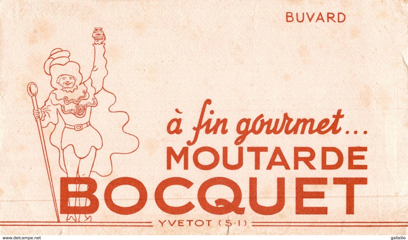 BUVARD MOUTARDE BOCQUET YVETOT - Moutardes