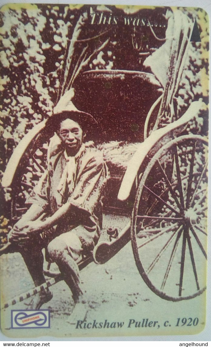 Malaysia Phonecard 14USBC Rickshaw Puller, 1920 $20 - Malaysia