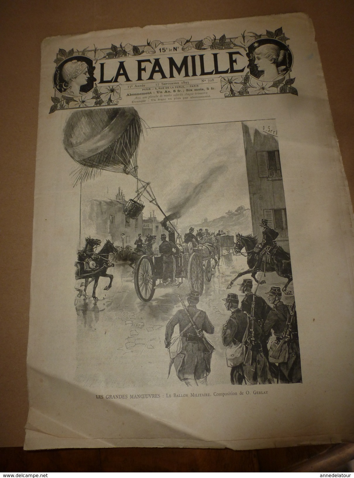 1893 LF :Gravures ,Les GRANDES MANOEUVRES (Ballon Militaire,Le Café Sur Terrain,La Charge);Pour Trouver Le Bonheur;etc - 1850 - 1899