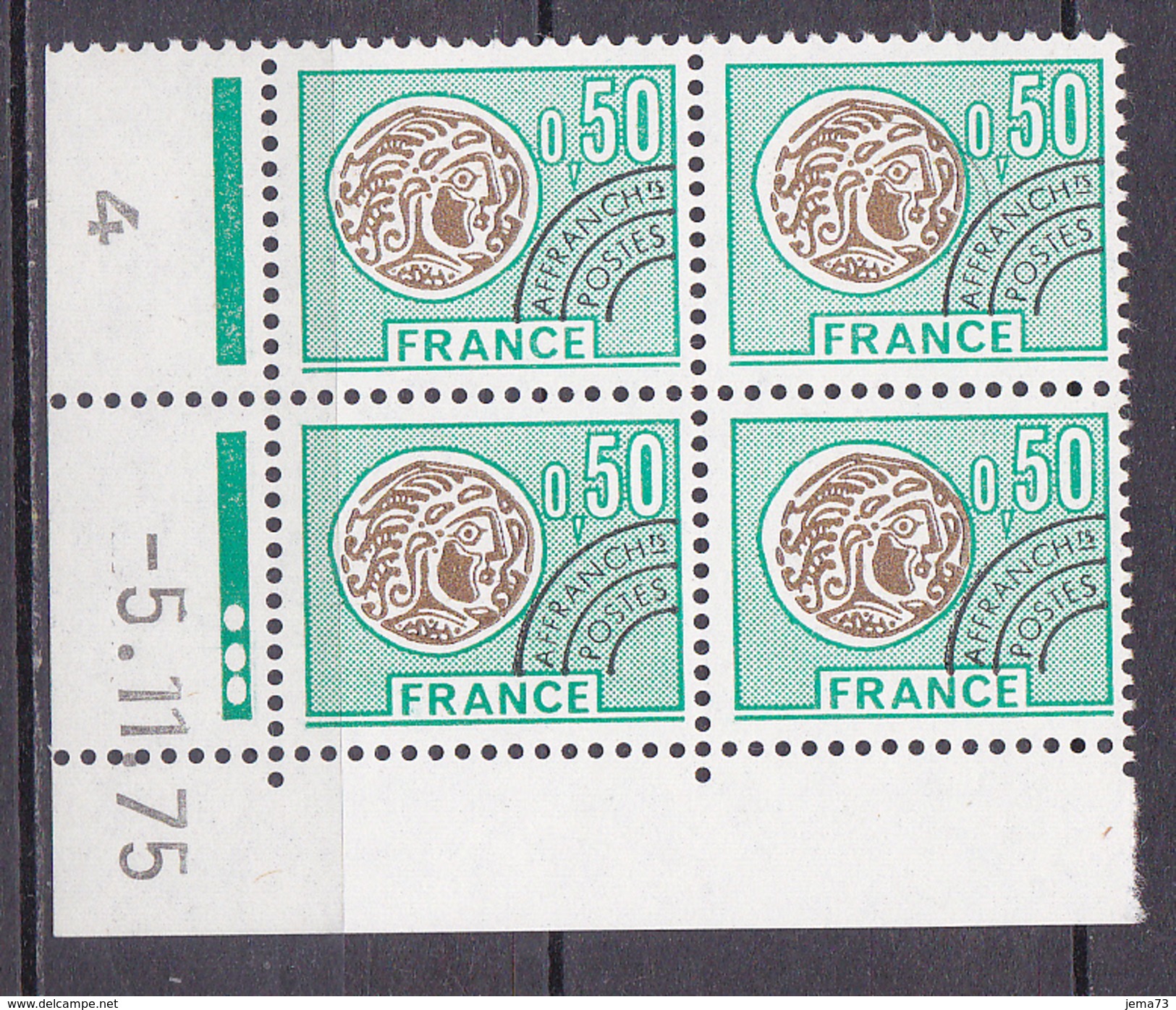 N° 138  Préoblitérés  Type Monnaie Gauloise: Coins Datés 5.11.75 - Precancels