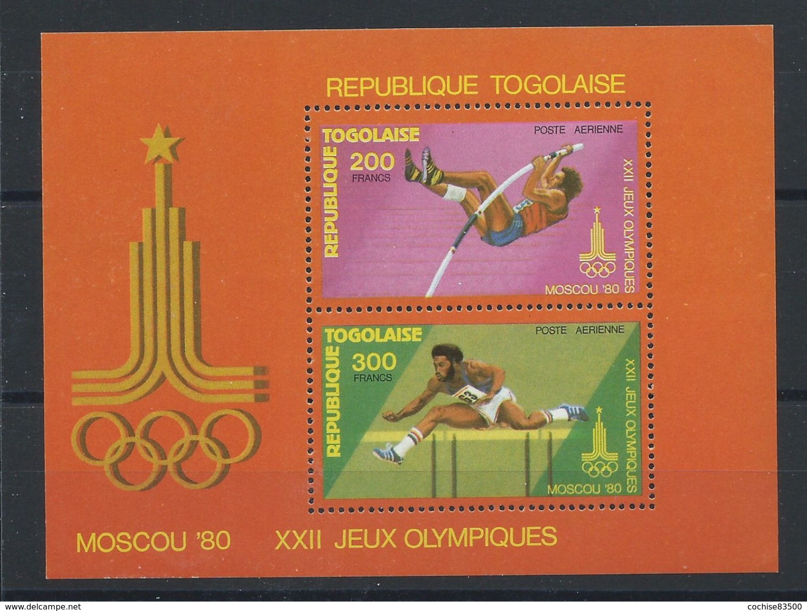 Togo Bloc N°137** (MNH) 1980 - J.O Moscou - Sommer 1980: Moskau