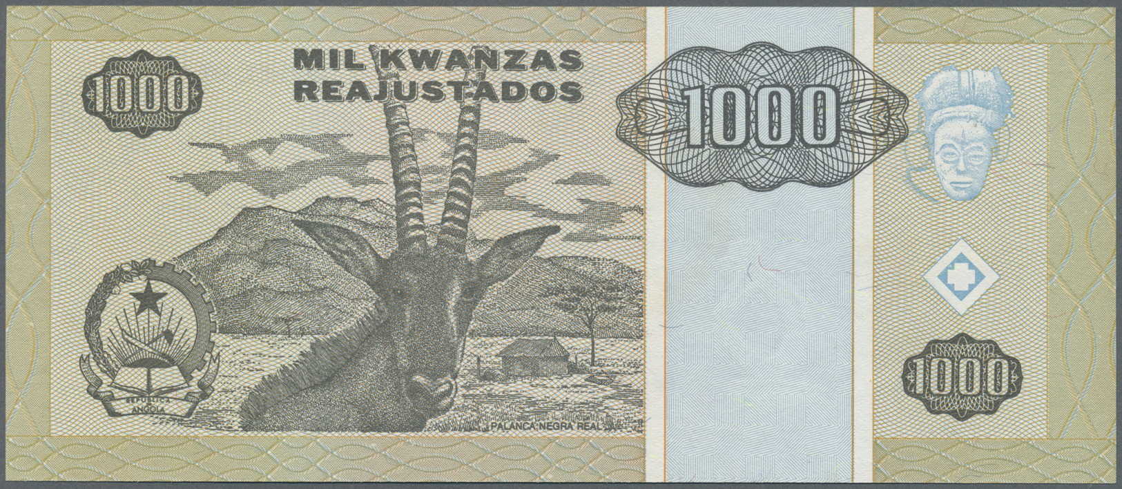 00038 Angola: Set Of 2 Specimen Notes Containing 1 Angolar 1999 And 1000 Angolares 1995 P. 135s, 143s, In Condition: UNC - Angola