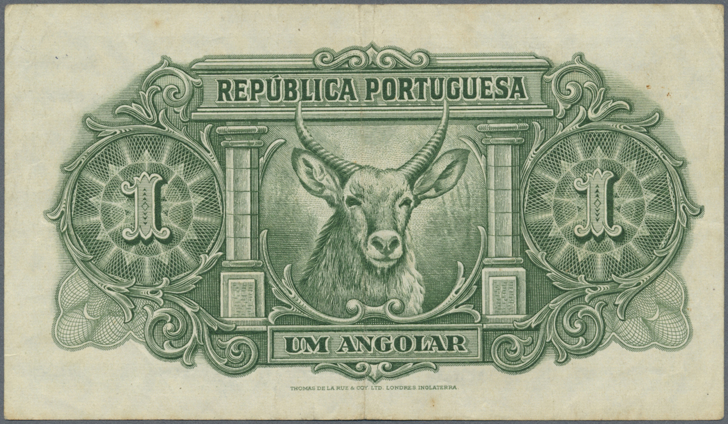 00027 Angola: 1 Angola 1948 P. 70, Used With Folds In Condition: F+. - Angola