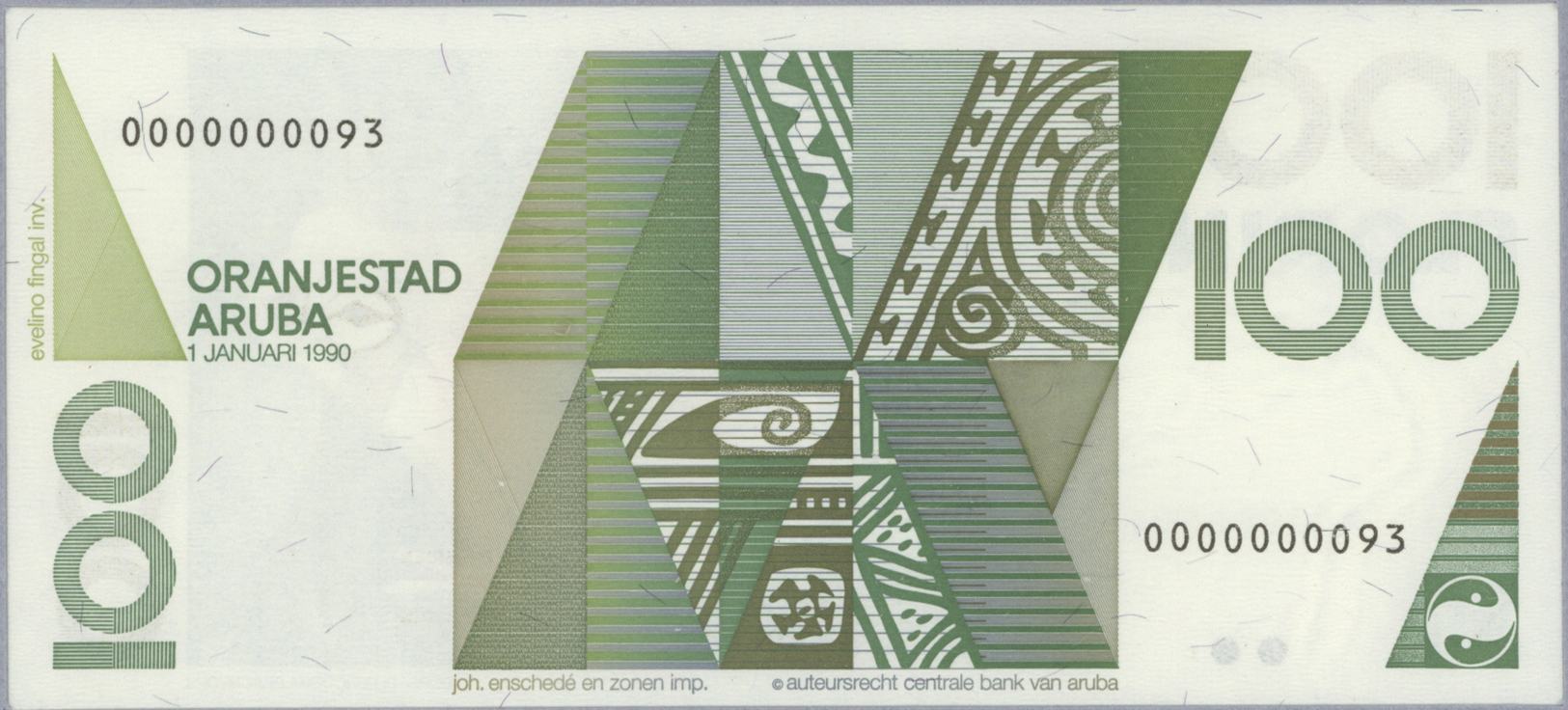 00063 Aruba: official collectors book issued by the Central Bank of Aruba commemorating the first Banknote series of Nat