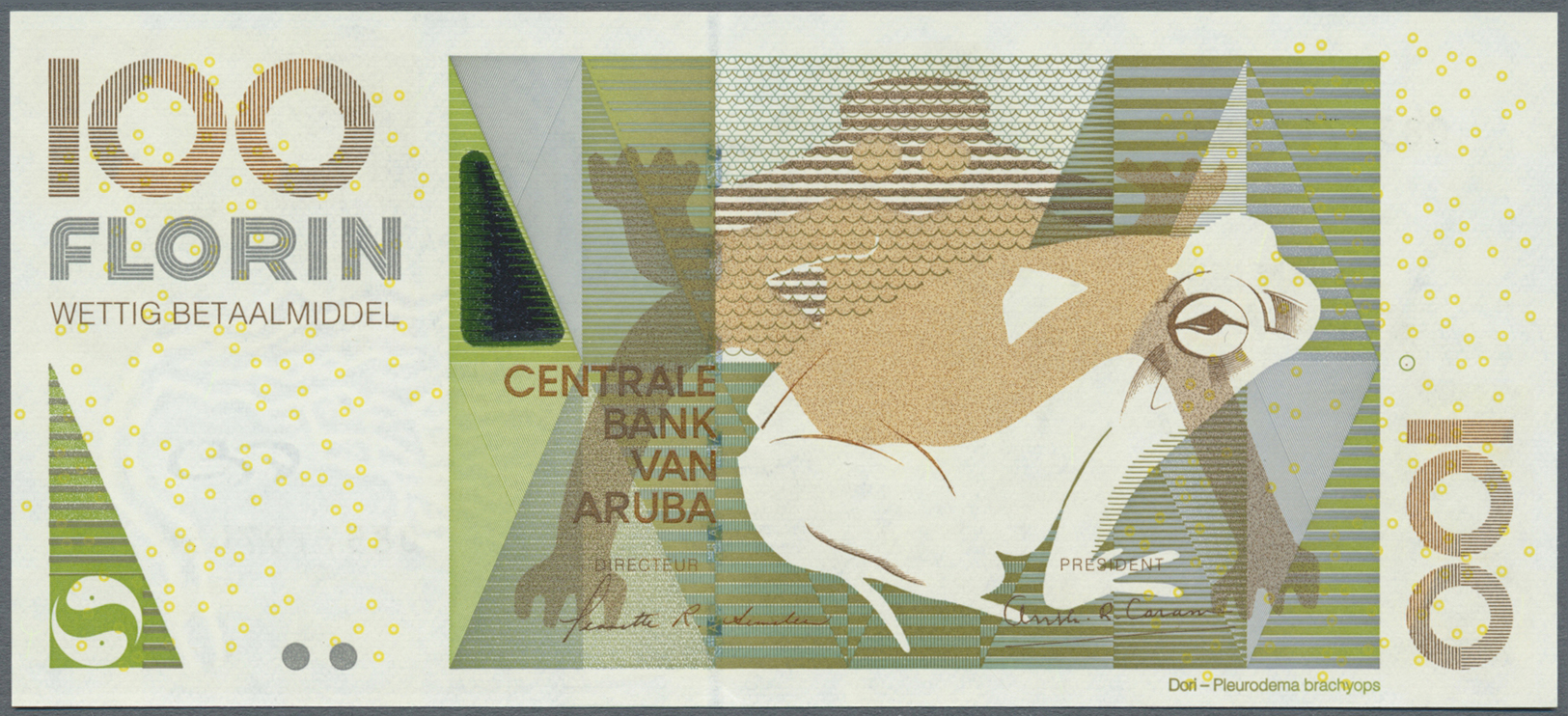 00064 Aruba: 100 Florin 2003 P. 19a In Condition: UNC. - Aruba (1986-...)