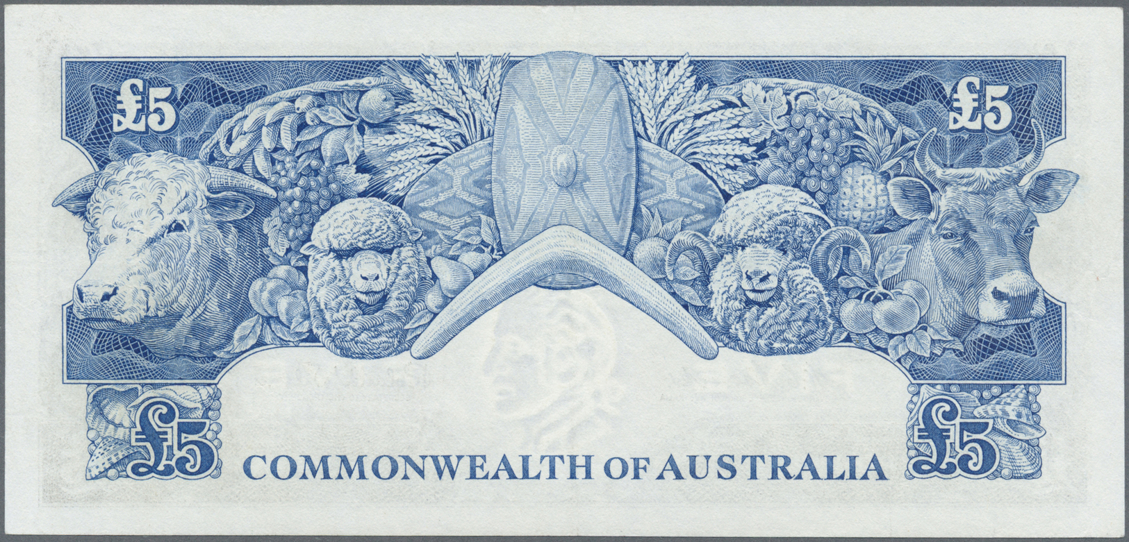 00076 Australia / Australien: 5 Pounds ND P. 35a, Pressed But Optically Appears XF. - Other & Unclassified