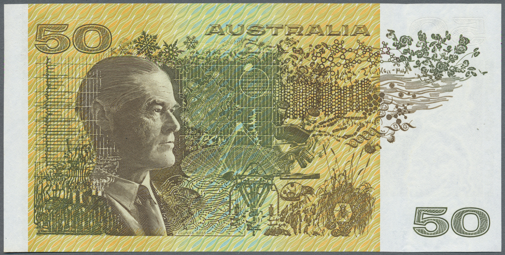 00077 Australia / Australien: 50 Dollars ND P. 47h, Light Dint At Upper Left, Condition: AUNC. - Other & Unclassified