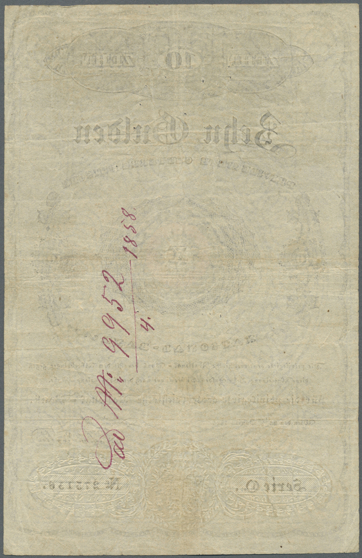 00115 Austria / Österreich:  Privilegirte Oesterreichische National-Bank 10 Gulden 1825, P.A62a, Extraordinary Good Cond - Austria