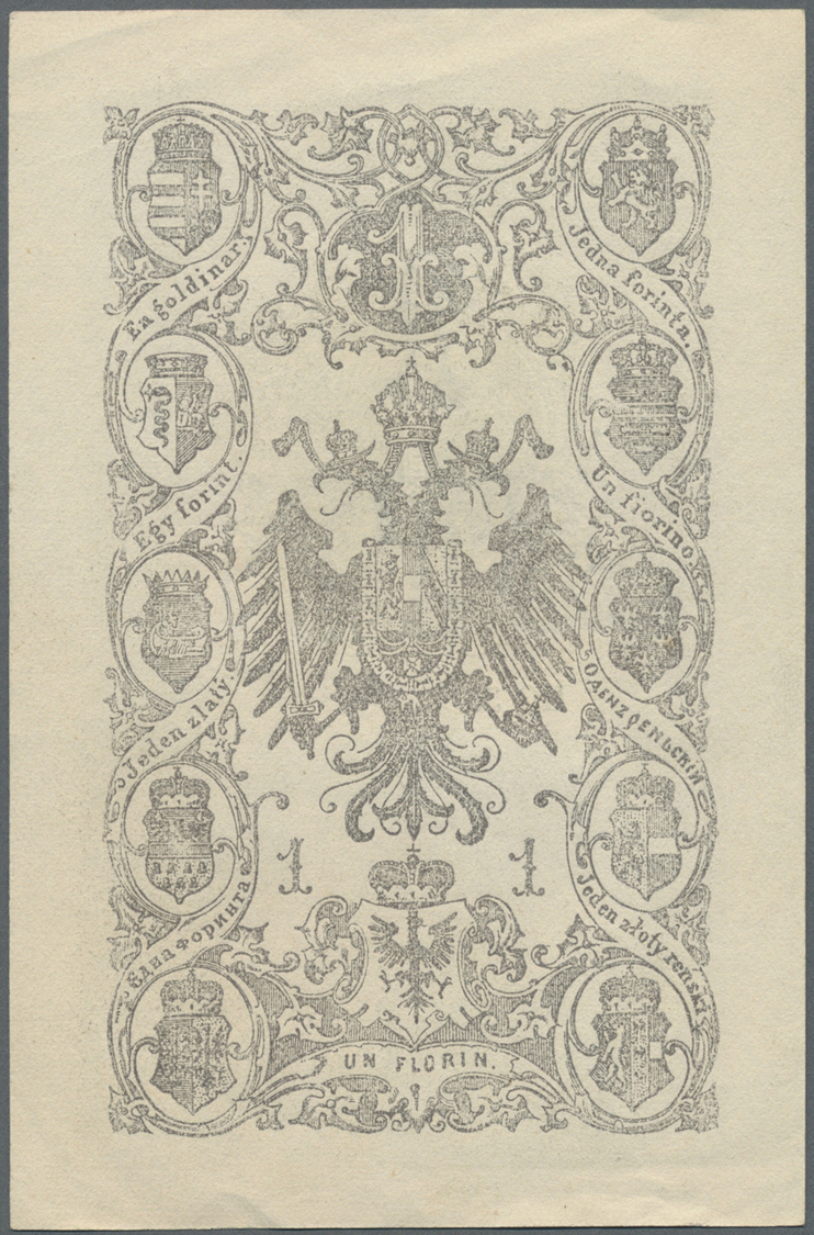 00153 Austria / Österreich:  K.u.K. Staats-Central-Casse Pair Of 1 Gulden 1866, P.A150, One In Excellent AUNC And The Ot - Austria